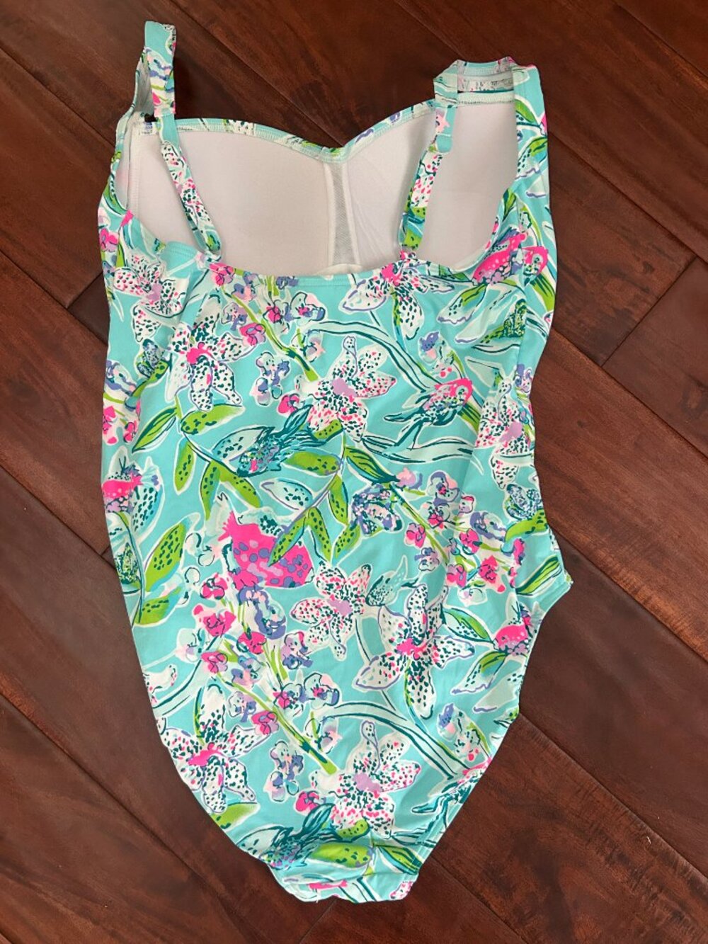 Floral Print Mint One-Piece Swimsuit - Supportive Fit - Picture 2 of 6